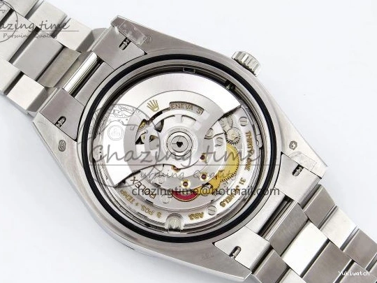 904L VR3255 DayDate SS President Green on Steel (Gain 40 Arabic Dial Weight) JDF Bracelet V3 0304